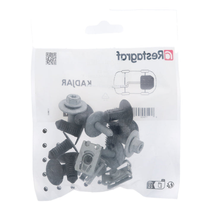 Restagraf Full Engine Undertray Fixings & Fasteners- Fitting Kit, Kadjar (06.2015 → 12.2022) , Renault - VehicleClips