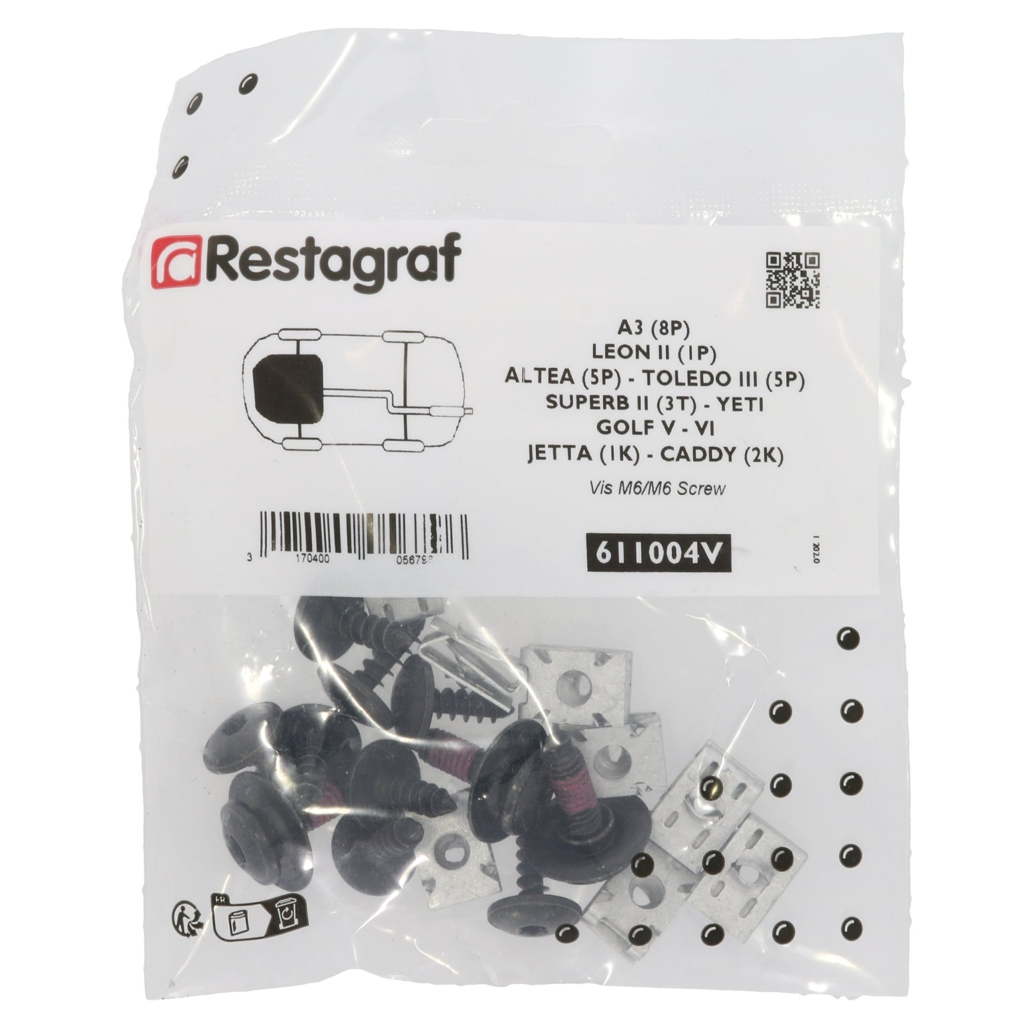 Restagraf Full Front Door Fixings & Fasteners Kit, Astra (09.1991 → 03.1998) , Vauxhall