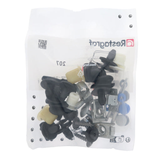 Restagraf Full Front Bumper Fixings & Fasteners- Fitting Kit, 207 (03.2006 → 06.2014) , Peugeot 1607242780 - VehicleClips