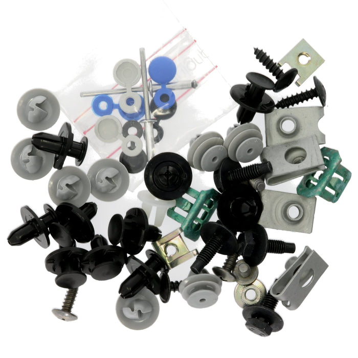 Restagraf Full Front Bumper Fixings & Fasteners - Fitting Kit, Qashqai Qashqai (02.2014 → 05.2021) , Nissan KE9804E100 , KE980 - 4E100 - VehicleClips