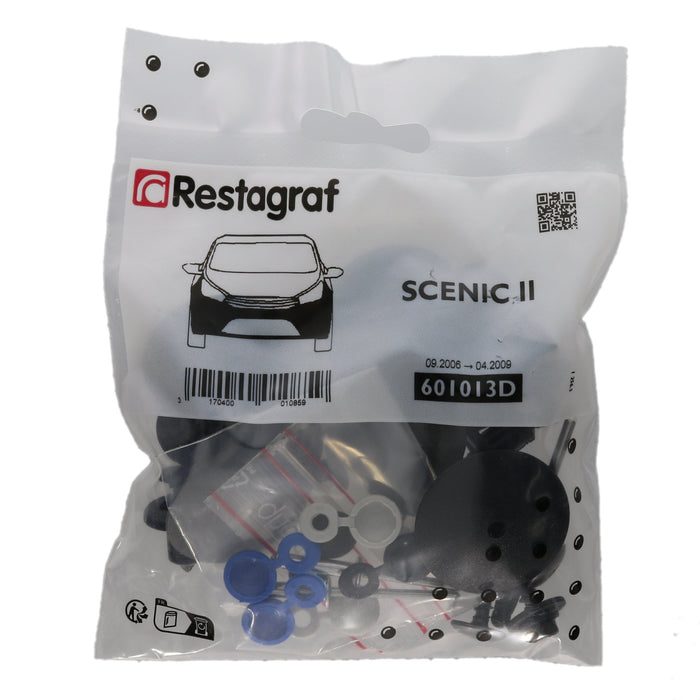 Restagraf Full Front Bumper Fixings & Fasteners - Fitting Kit, Scenic (09.2006 → 04.2009) , Renault 620101634V , 62 01 016 34V - VehicleClips