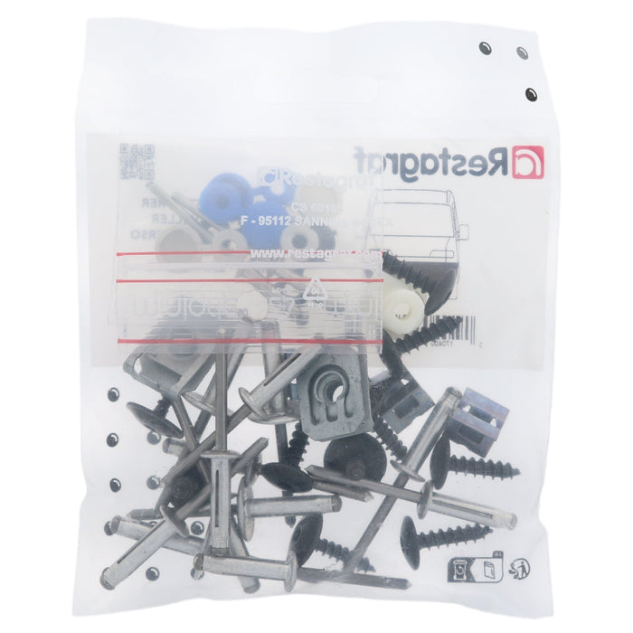 Restagraf Full Front Bumper Fixings & Fasteners- Fitting Kit, Traveller (06.2016 →) Traveller (06.2016 →) Traveller (06.2016 →) Expert (06.2016 →) Expert (06.2016 →) Expert (06.2016 →) , Peugeot 1631493080 - VehicleClips