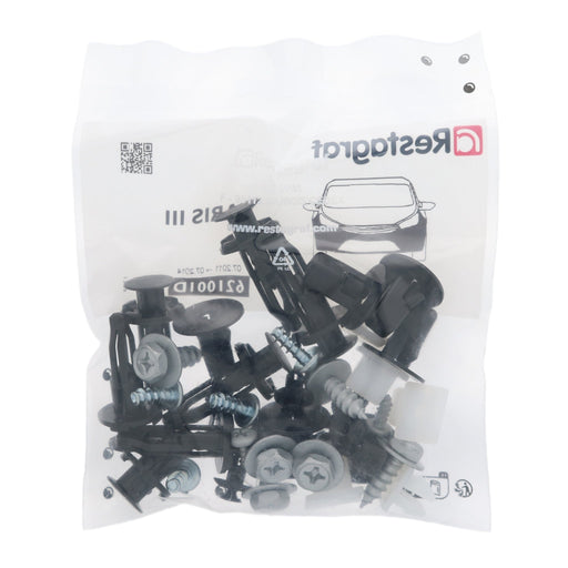Restagraf Full Front Bumper Fixings & Fasteners- Fitting Kit, Yaris (07.2011 → 07.2014) , Toyota - VehicleClips