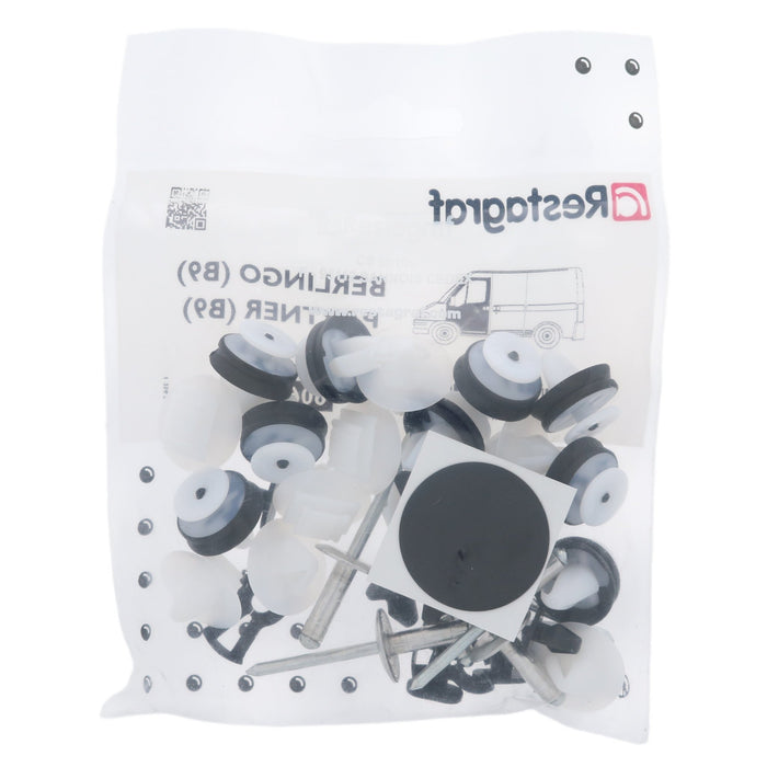 Restagraf Full Front Door Fixings & Fasteners Kit, Berlingo Van (05.2008 →) Berlingo Multispace (05.2008 →) , Citroen 1613182180 - VehicleClips