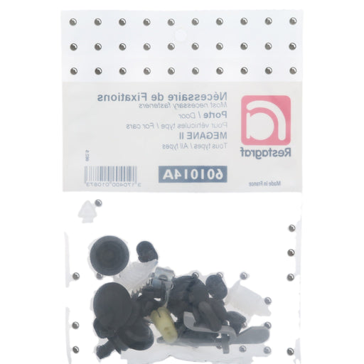Restagraf Full Front Door Fixings & Fasteners Kit, Megane (09.2002 → 06.2009) , Renault 7711419876, 77 11 419 876 - VehicleClips