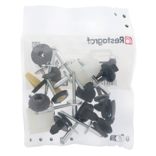 Restagraf Full Rear Bumper Fixings & Fasteners- Fitting Kit, Fiesta (06.2017 → 07.2023) , Ford - VehicleClips