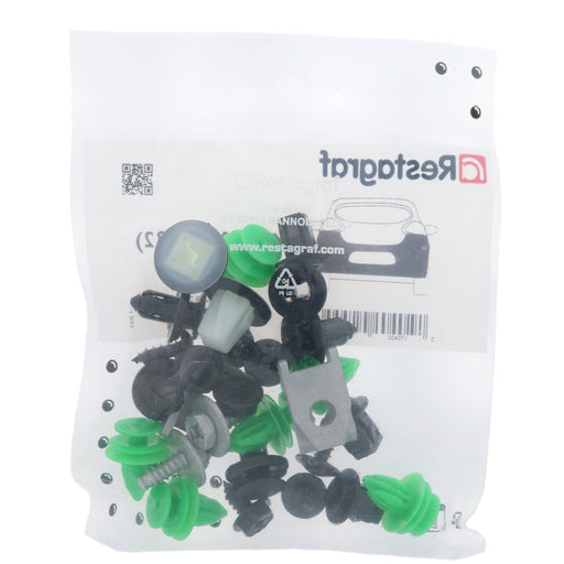 Restagraf Full Rear Bumper Fixings & Fasteners- Fitting Kit, X-Trail (04.2014 → 03.2017) , Nissan KE9804C600, KE980-4C600 - VehicleClips