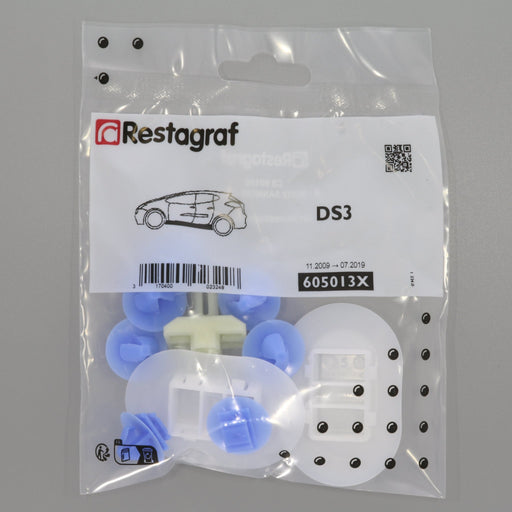 Restagraf Full Side Skirt & Sill Moulding Fixings & Fasteners - Fitting Kit, DS3 (11.2009 → 07.2019) , Citroen 1610186180 - VehicleClips