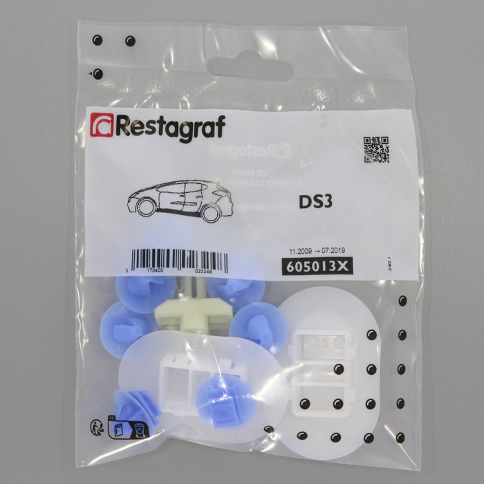 Restagraf Full Side Skirt & Sill Moulding Fixings & Fasteners - Fitting Kit, DS3 (11.2009 → 07.2019) , Citroen 1610186180 - VehicleClips