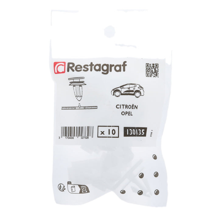 Restagraf - Moulding Clip Fender Flares (Pack of 10 Pieces) - Vauxhall 11588818 - VehicleClips