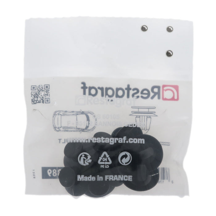 Restagraf - Panel Clip Ø 7,5 → 8 Mm Cowl Air Intake Grid (Pack of 8 Pieces) - Renault 7701056217 - VehicleClips