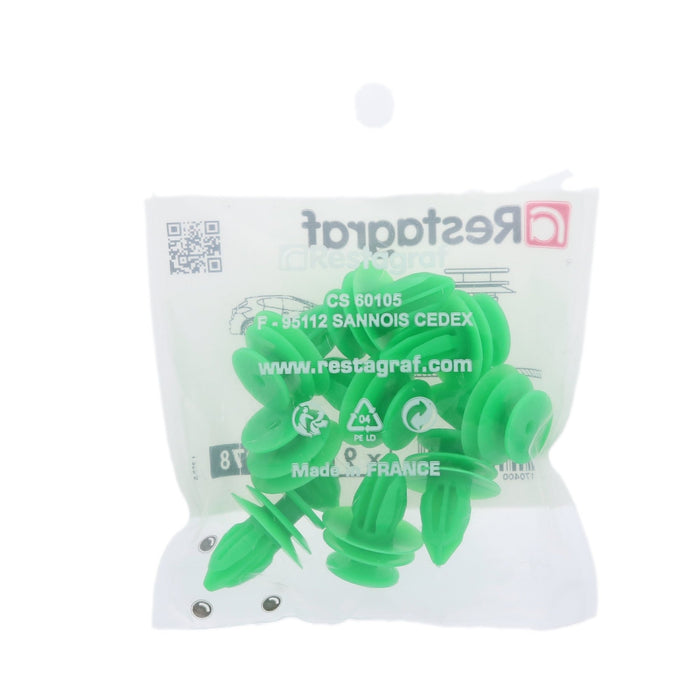 Restagraf - Panel Clip Ø 8 mm Fender Flares (Pack of 9 Pieces) - Nissan 0155310641 / 01553 - 10641 - VehicleClips