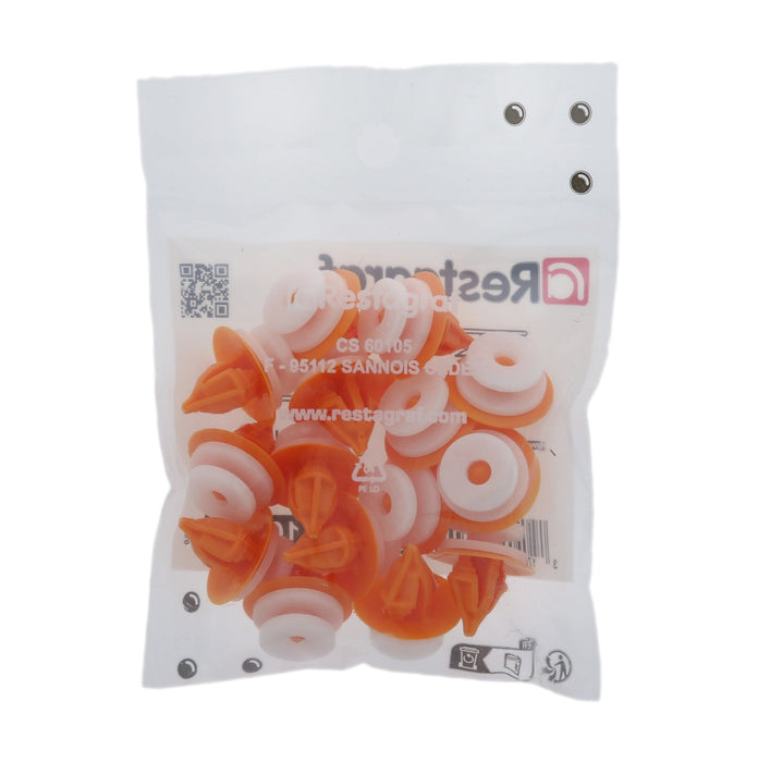 Restagraf - Panel Clip Ø 8,2 mm Tailgate And Interior Trim (Pack of 15 Pieces) - Renault 7701058820 - VehicleClips