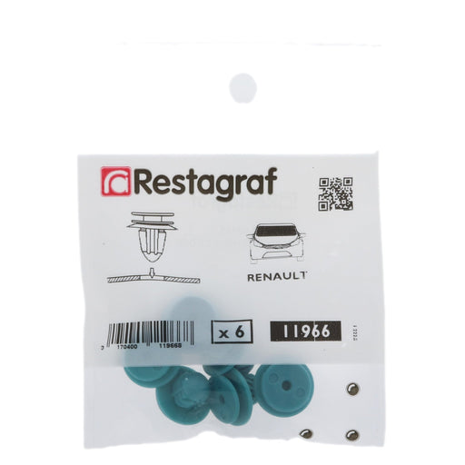 Restagraf - Panel Clip Ø 8,2 Mm Windscreen Moulding (Pack of 6 Pieces) - Renault 7701072064 , 77 01 072 064 - VehicleClips
