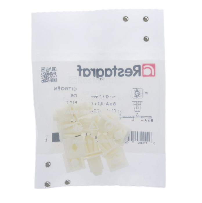 Restagraf - Plastic Nut Ø 4,2 mm (Pack of 12 Pieces) - Peugeot 7136A5 - VehicleClips