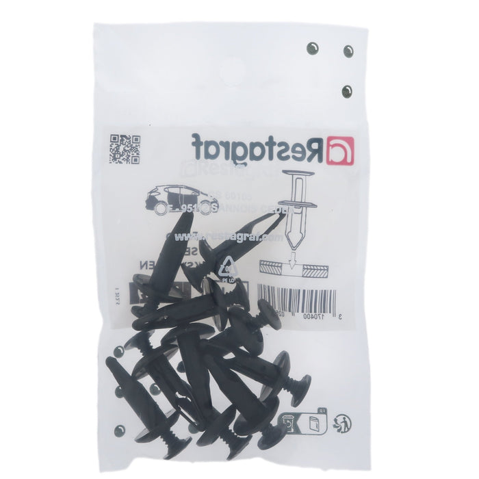 Restagraf - Plastic Rivet Ø 6,3 → 7,1 mm (Pack of 10 Pieces) - Ford 4432057 - VehicleClips