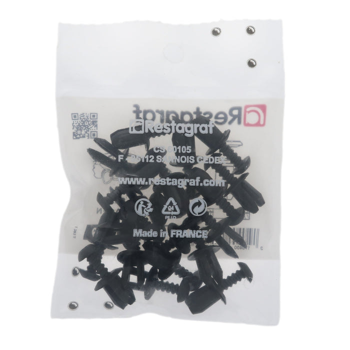 Restagraf - Plastic Rivet Ø 6,7 → 7,2 mm (Pack of 20 Pieces) - BMW 51488353567 / 51 48 8 353 567 - VehicleClips
