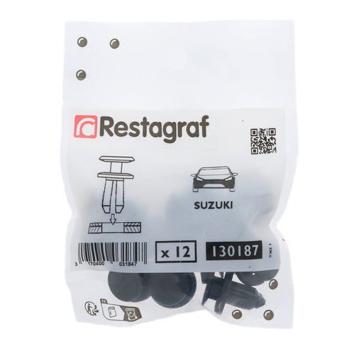 Restagraf - Plastic Rivet Ø 8 Mm (Pack of 12 Pieces) - Suzuki 0940908327 / 09409 - 08327 - VehicleClips