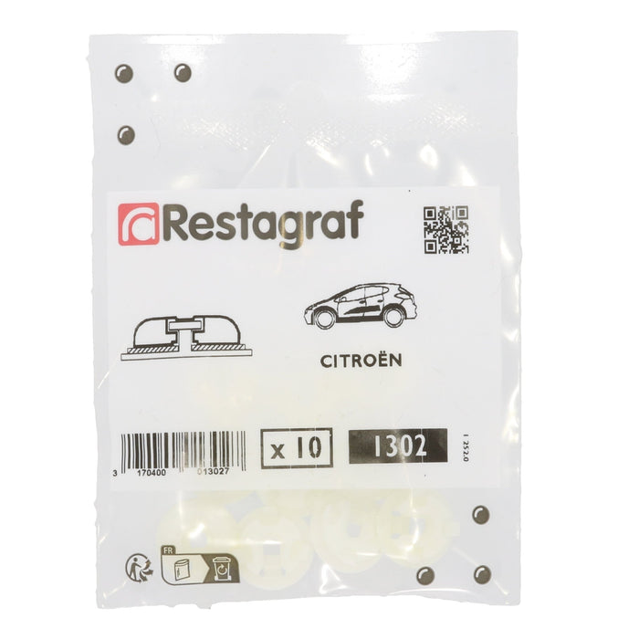 Restagraf - Side Moulding Clip Body Shell Beltline (Pack of 10 Pieces) - Citroen 6999A2 - VehicleClips