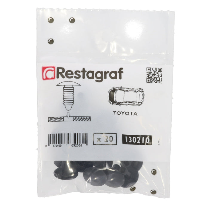 Restagraf - Trim Clip Ø 5 mm Bonnet Seal (Pack of 20 Pieces) - Toyota 9046707175 / 90467 - 07175 - VehicleClips