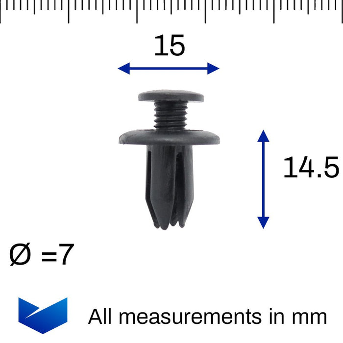 Screw Fit Plastic Fastener, Honda 90657 - SA6 - 003 - VehicleClips
