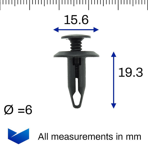 Screw Fit Plastic Trim Clips, Scrivets - Ford 1007932 - VehicleClips