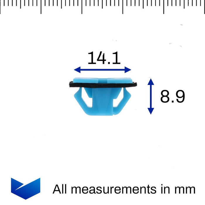 Screw Grommet Clip for Door Moulding & Side Skirts, Kia 877562F010, 87756 2F010 - VehicleClips