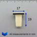 Screw Grommet White with Seal, Fiat 6000607973 - VehicleClips