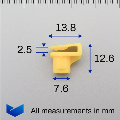 Screw Grommet, Yellow, Jaguar T4A6202 - VehicleClips