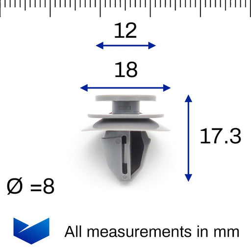 Side Moulding Trim Clip, BMW 07147460560 - VehicleClips