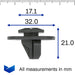 Side Skirt & Sill Moulding Cover Clip, Volvo 31216744 - VehicleClips
