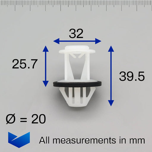 Side Skirt & Sill Moulding Cover Clips, Mercedes A0009917298 - VehicleClips
