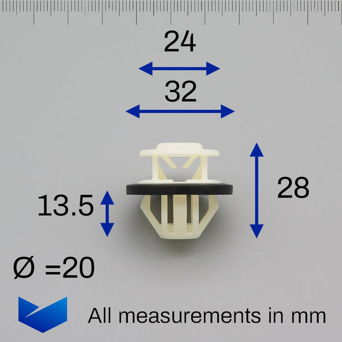 Sideskirt Sill Moulding Spacer Clip, Porsche 99150459700, 991 - 504 - 597 - 00 - VehicleClips