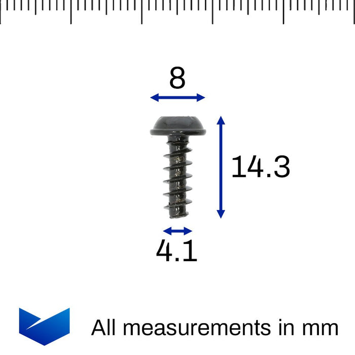Small Interior Trim Screw, Volkswagen N10415903 - VehicleClips