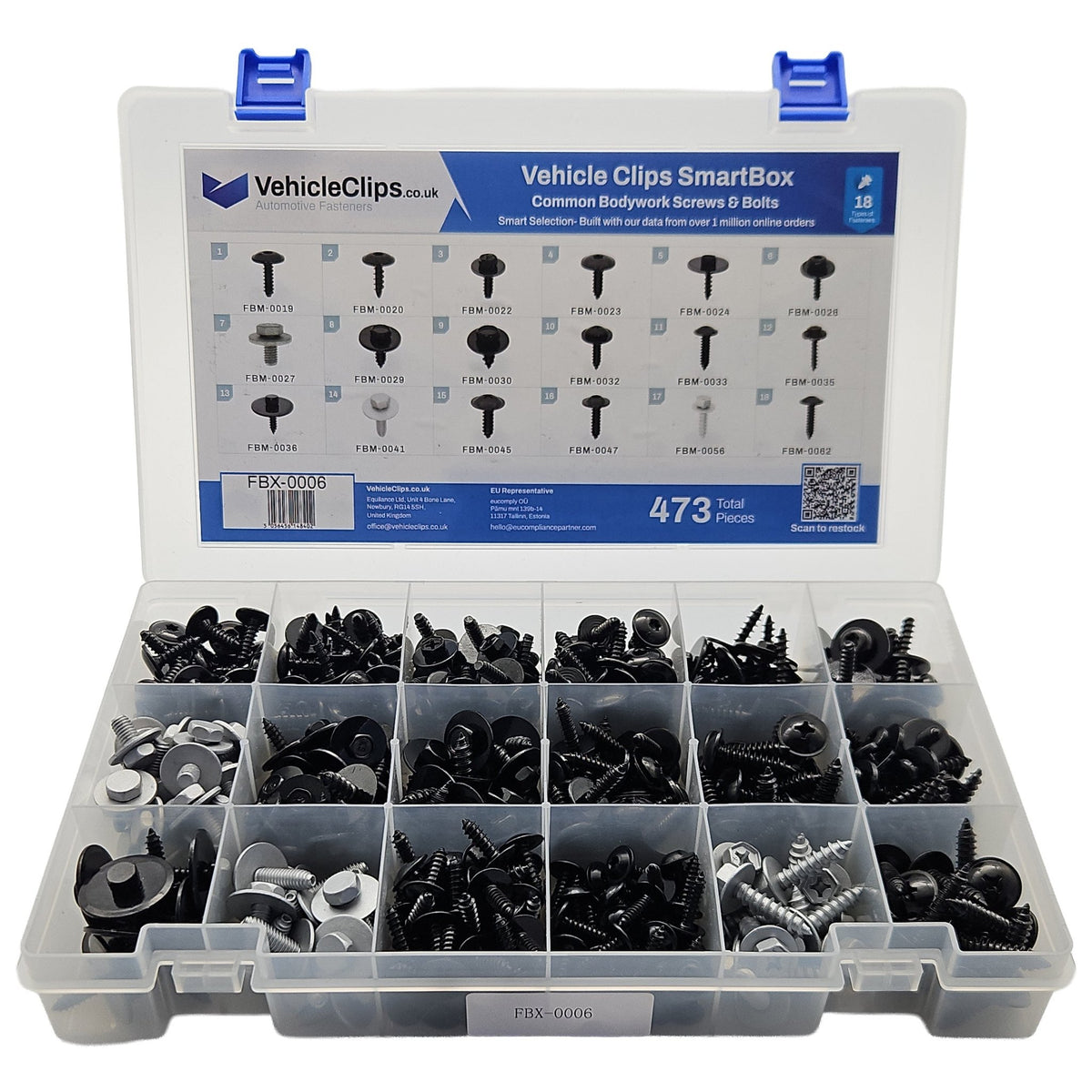 SmartBox Common Automotive Bodywork Screws & Bolts - VehicleClips