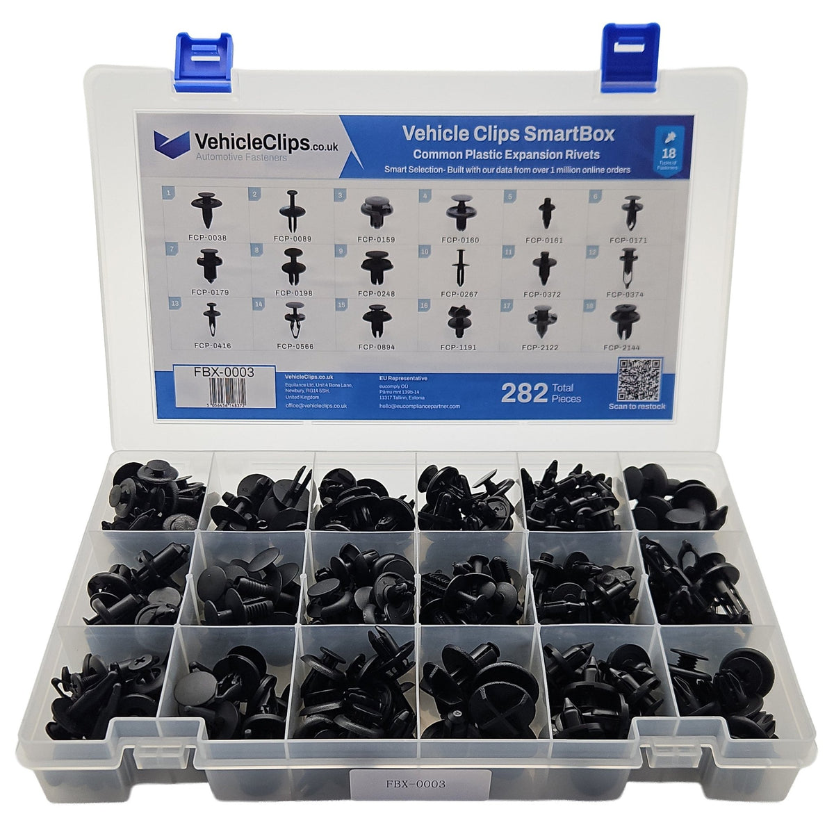 SmartBox Common Automotive Plastic Expansion Clips - VehicleClips