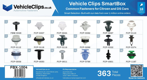 SmartBox Trim Clip & Fastener Assortment for Citroen & DS Cars - VehicleClips