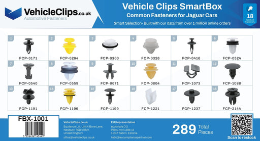 SmartBox Trim Clip & Fastener Assortment for Jaguar Cars - VehicleClips