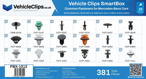 SmartBox Trim Clip & Fastener Assortment for Mercedes-Benz Vehicles - VehicleClips