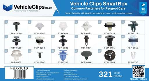 SmartBox Trim Clip & Fastener Assortment for Peugeot - VehicleClips