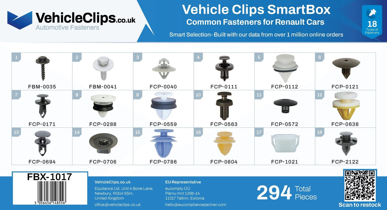 SmartBox Trim Clip & Fastener Assortment for Renault - VehicleClips
