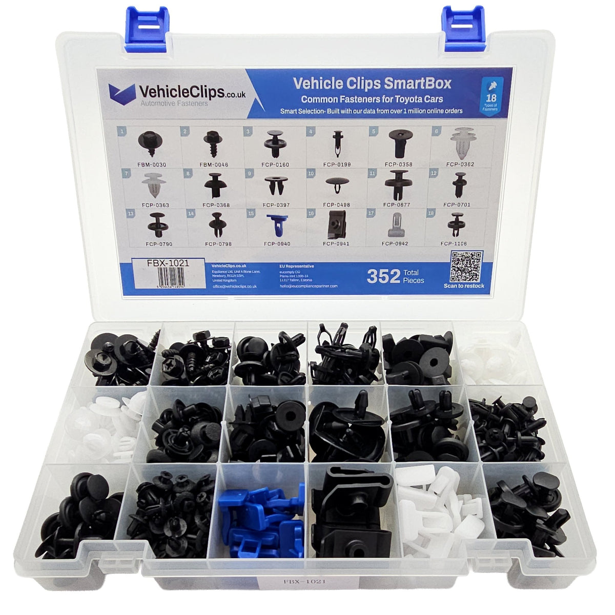 SmartBox Trim Clip & Fastener Assortment for Toyota Cars - VehicleClips