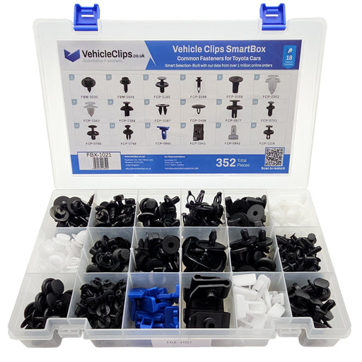 SmartBox Trim Clip & Fastener Assortment for Toyota Cars - VehicleClips