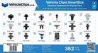 SmartBox Trim Clip & Fastener Assortment for Toyota Cars - VehicleClips