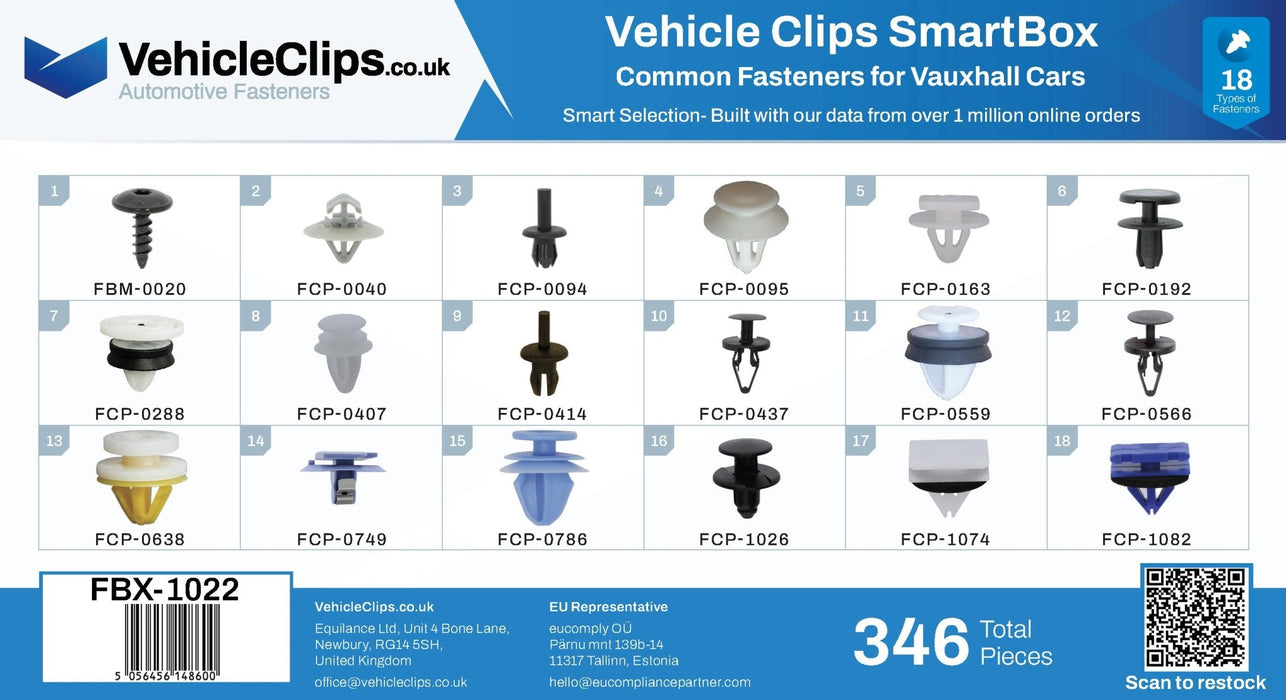 SmartBox Trim Clip & Fastener Assortment for Vauxhall / Opel Cars - VehicleClips
