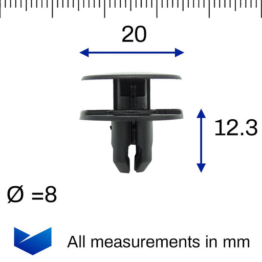 Splashguard, Undertray & Windscreen Cowl Clips - Honda 91501 - TR0 - 003 - VehicleClips