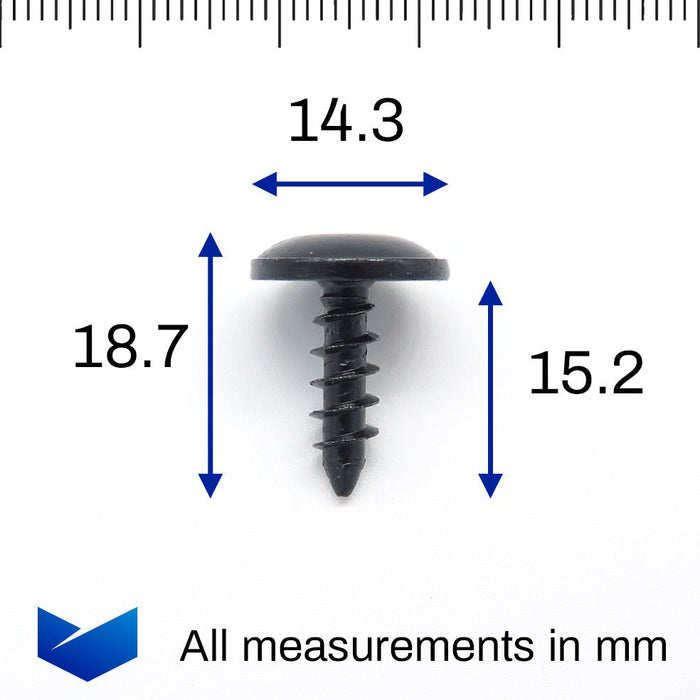 Torx Head Screw, 16mm Long, Skoda N90974701 - VehicleClips