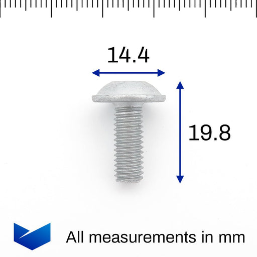 Torx Headed Bolt, M6 x 16, Mercedes N000000001476 - VehicleClips