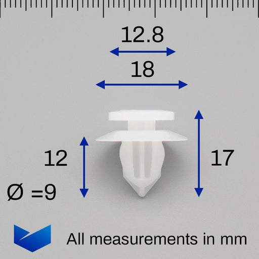 Toyota Interior & Exterior Moulding Trim Clip - 90467 - 10162 - VehicleClips