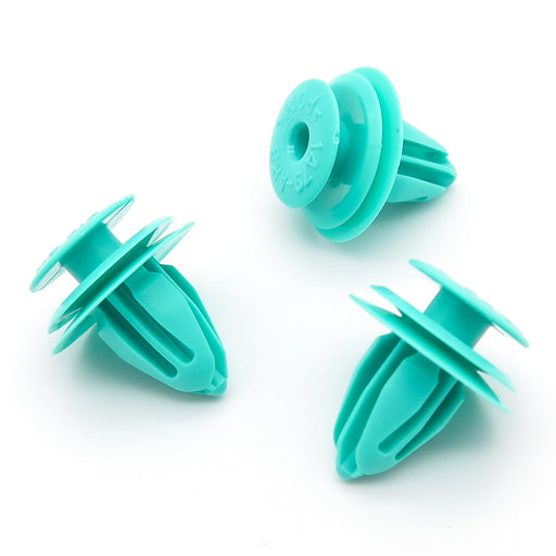 Trim Panel Clip, 8mm Hole, Turquoise, Toyota 9046710188 - VehicleClips